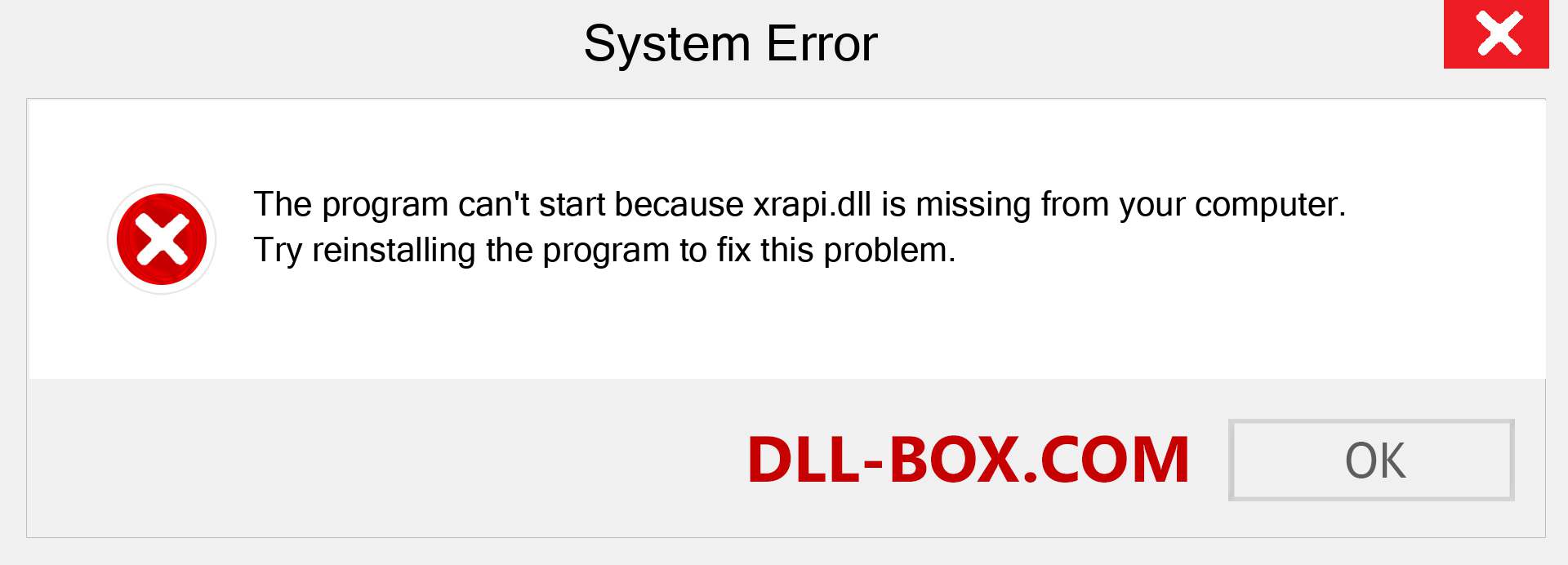  xrapi.dll file is missing?. Download for Windows 7, 8, 10 - Fix  xrapi dll Missing Error on Windows, photos, images